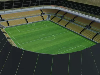 Football Stadium Low-poly 3D model get