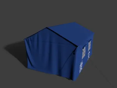 Large Tent structure Low-poly 3D model