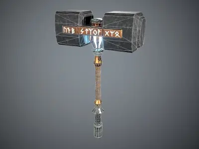 Hammer of Vikings Low Poly Low-poly 3D model