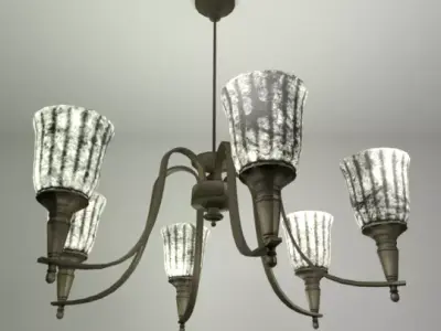 Decorative Chandelier  Low-poly 3D model