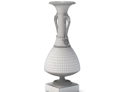 Pair of Neo Greek Amphoras Vases 3D model