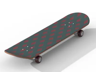 Skate Collection Low-poly 3D model