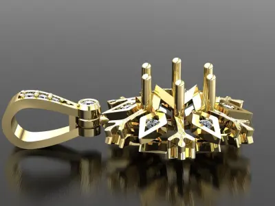 Christmas necklace 3D model 3D print model