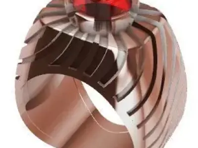 Solitaire Ring Eropa 3dm stl render detail 3D print model 3D print model