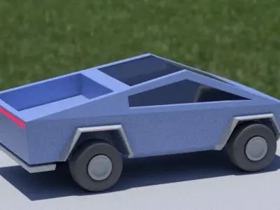 Cybertruck Toy 3D model Free low-poly 3D model