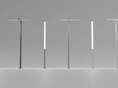 Low-poly Modern Street Light  Free low-poly 3D model