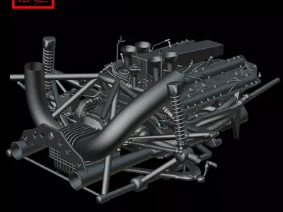 Porsche 917K Engine 3D model