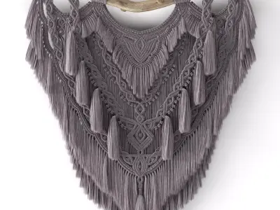 Macrame Wandkleed Kaliska 3D model