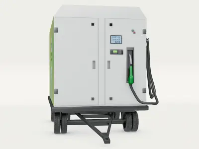 Movable Portable Dispenser on Cart Low-poly 3D model