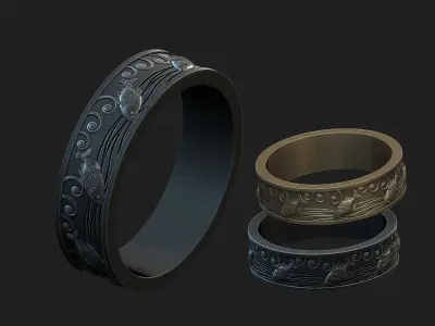 fishwave ring 3D print model