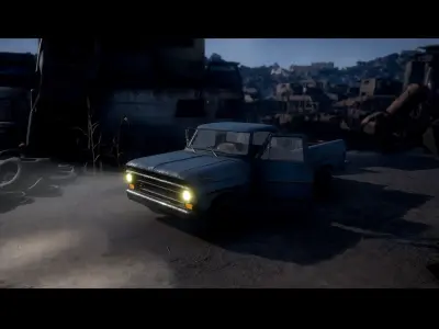 Junkyard Environment Low-poly 3D model