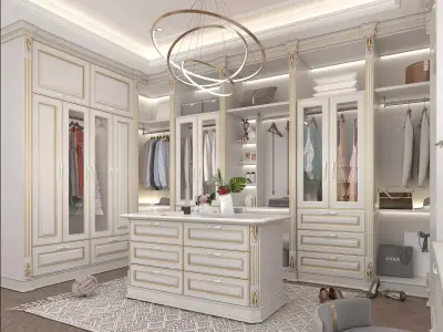 Classic style Dressing Room 3D model