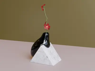 Drop vase plant pot 3D model