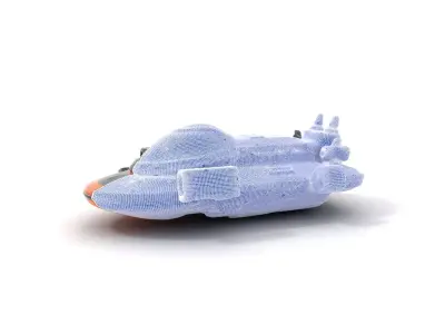 Orange Futuristic Vehicle model pack Low-poly 3D model