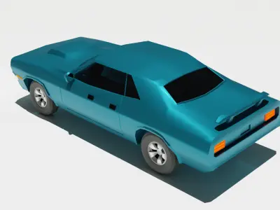 Plymouth barracuda Hemi 1970  Low-poly 3D model