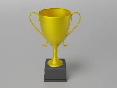 Gold Trophy Low-poly 3D model