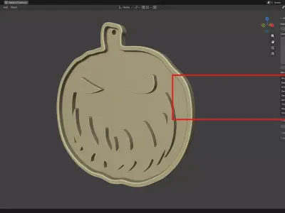horror pumpkin Keychain 3D print model