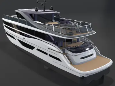 P X95 Luxury Motor Yacht - X Class 3D model