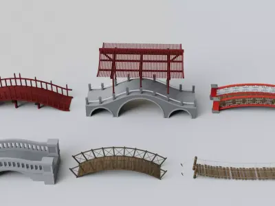 Bridge Collection - Game Ready Low-poly 3D model