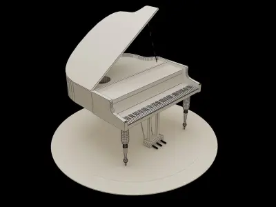 luxury piano music 3D model