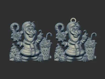 christmas olaf tree decor   3D print model