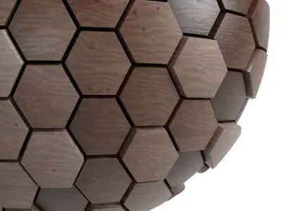 Wooden Wall Decor Material 10- Pbr By Sbsar File 3D model