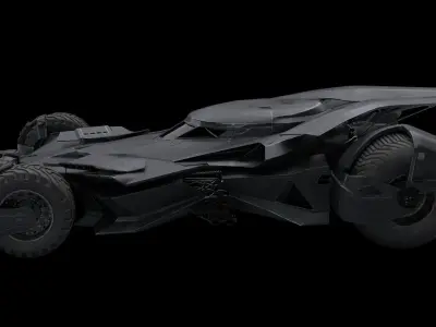 Batmobile  Batman vs Superman Low-poly 3D model