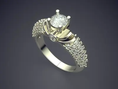 Luxury Ring Covered In Diamonds CAD 5102 3D print model