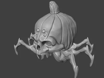 Pumpkin Spider  3d Print collectible 3D print model