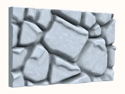 Stone wall 195 3D model