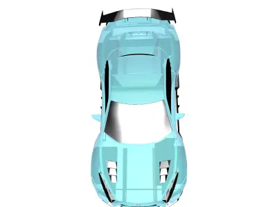 Super sports police car 3D model