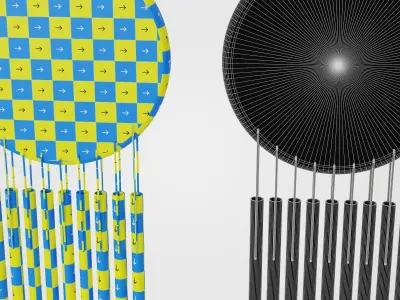 Flower Of Life Chime Low-poly 3D model