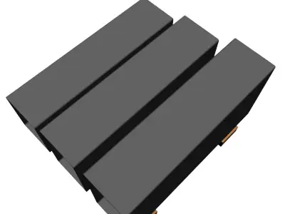 3 16in Wall x6in Rectangle Tube 3D model