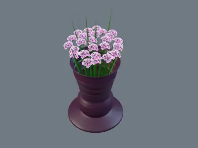  Decor bouquet of flowers in a vase 3 3D model