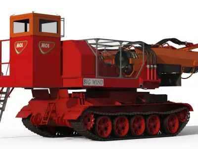 Big Wind fire fighting tank 3D model