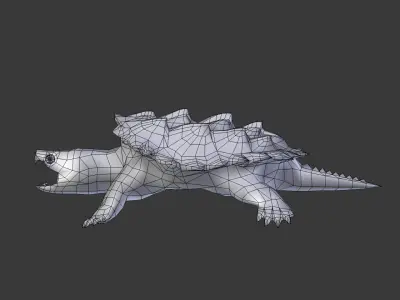 Alligator snapping turtle 3D model