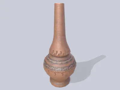Clay pot Low-poly 3D model