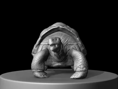 Large land turtle 3D model