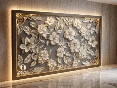 CNC Wall Panels Modern Wall Decor 05 3D print model