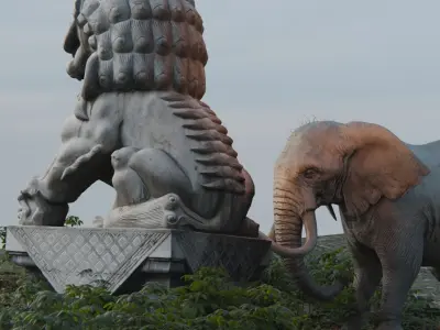 Cinematic Animated Elephant 3D model