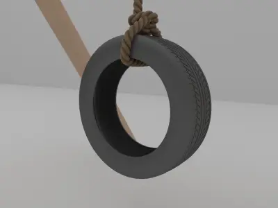 Tire swing 3D model
