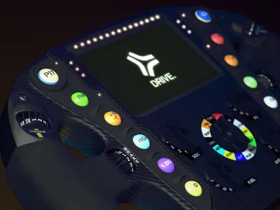 F1 Steering Wheel - Renault-Alpine 3D model