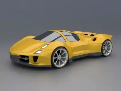 Exanox sportscar concept 3D model