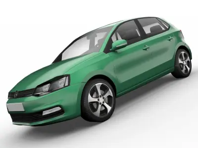 Volkswagen Polo Hatchback 3D Model Low-poly 3D model