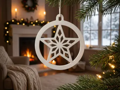 Star Christmas Ornament 3D print model