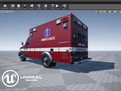 Ambulance  Low-poly 3D model