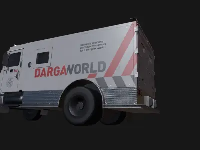 Armored Bank Truck Low-poly 3D model