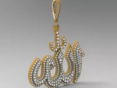 Allah necklace  3D model