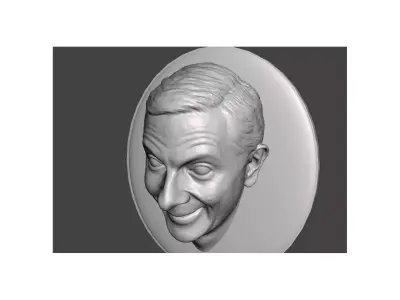 Fridge Magnets Mr Bean Head 3D print model