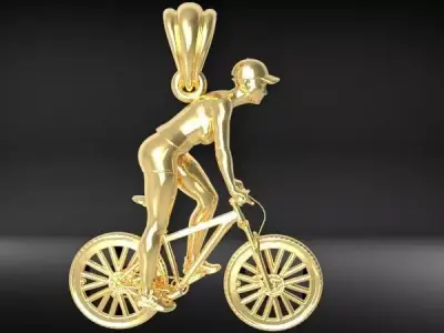 Cyclist Pendant 3D print model